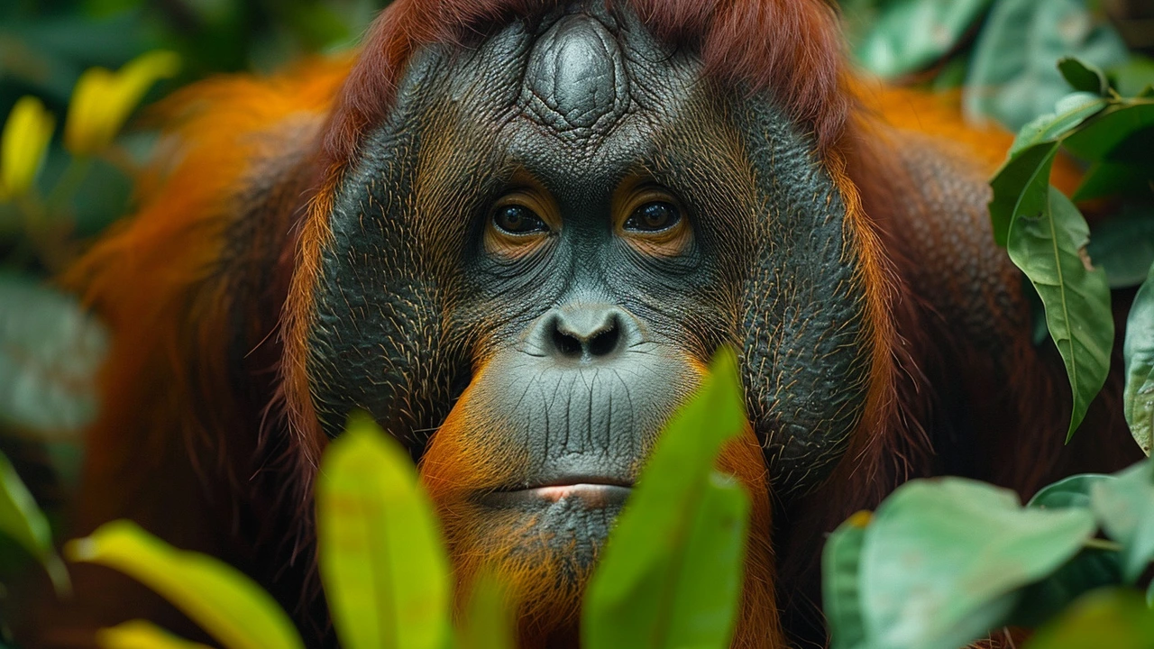 Orangutan Uses Medicinal Plant for Wound Care, Showcasing Advanced Survival Skills